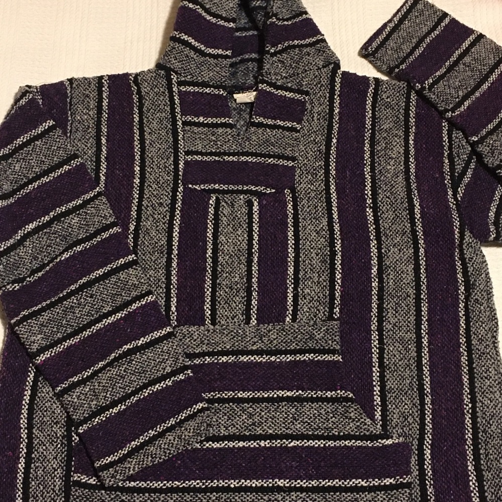 Striped Purple “Hippie” style hoodie